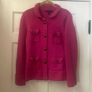 Pink Boden wool cardigan sweater blazer. Size small.